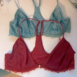 Intimately Free People 34D Front Closure Bras (two bras)